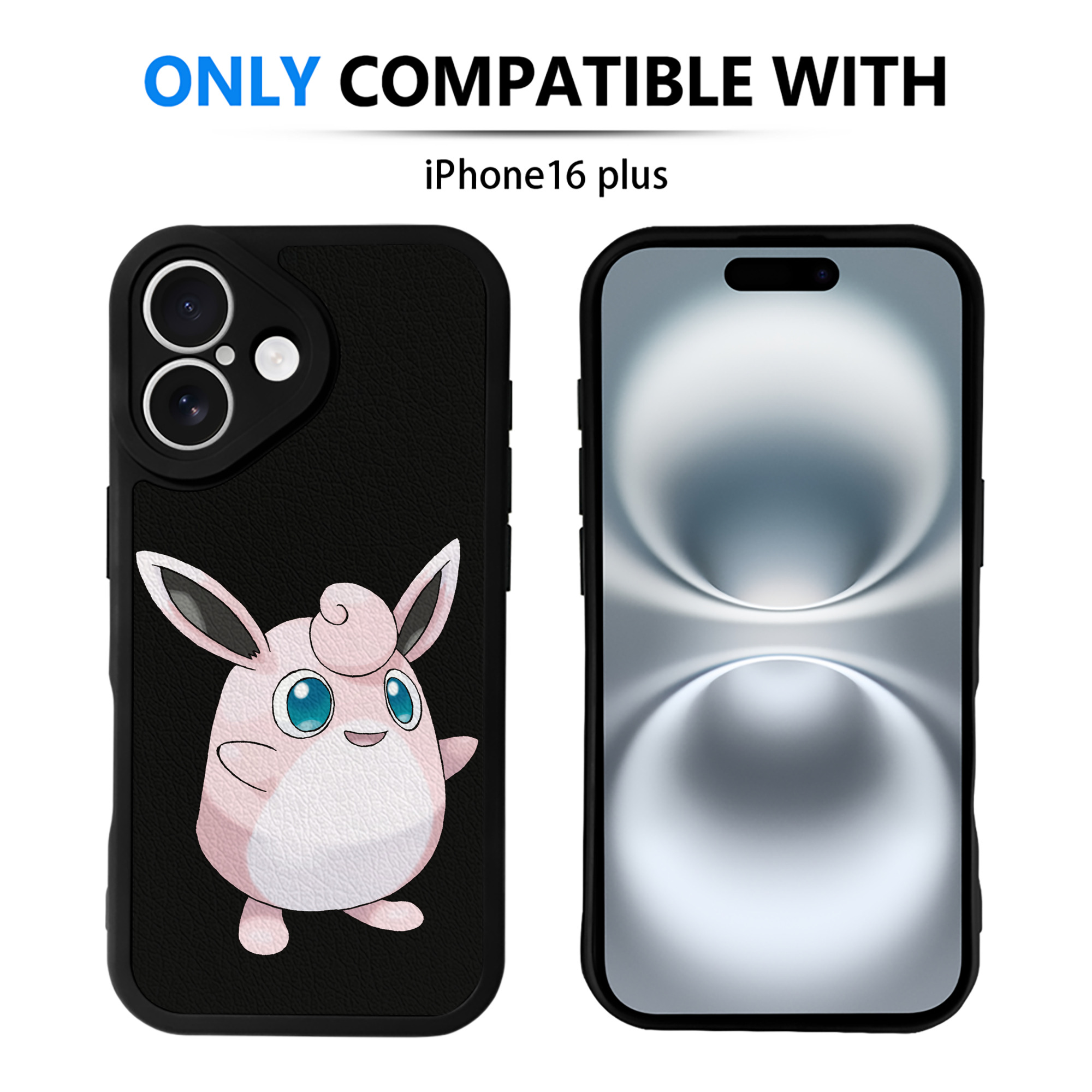 （画像用） ポケットモンスター Pokémon 【iPhone 16シリーズ対応】シリコンスマホケース（レザー調） 材質：シリコン